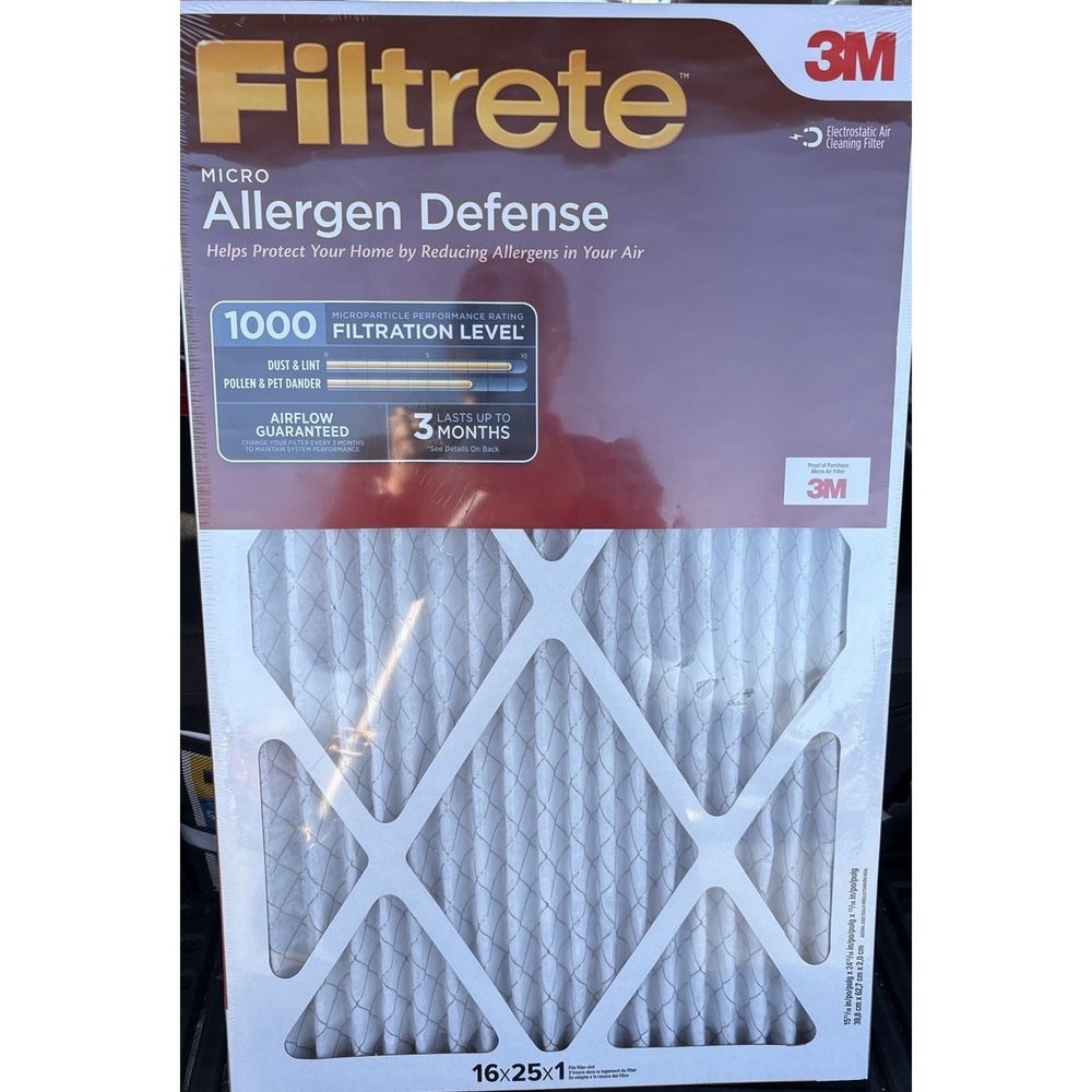 Filtrete 16x25x1 AC Furnace Air Filter MERV 11 MPR 1000‎ 2-Pack